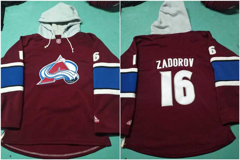Avalanche 16 Nikita Zadorov Burgundy All Stitched Pullover Hoodie,We sell and wholesale Avalanche 16 Nikita Zadorov Burgundy All Stitched Pullover Hoodie on line form chian!